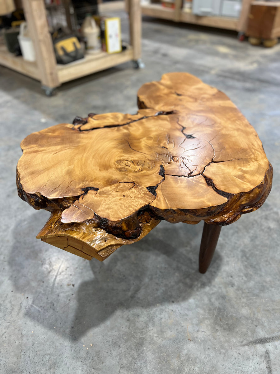 Missoula larch burl coffee table – dovetail furniture