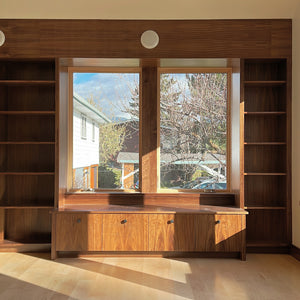 walnut reading nook