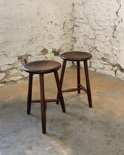 Load image into Gallery viewer, Walnut tripod stool